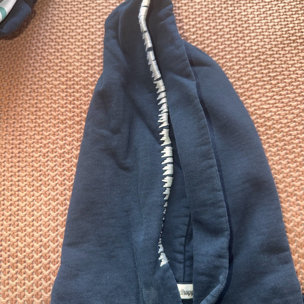 Madhappy Navy Blue Hoodie with White Script Logo (Unisex Small) - Picture 3 of 7